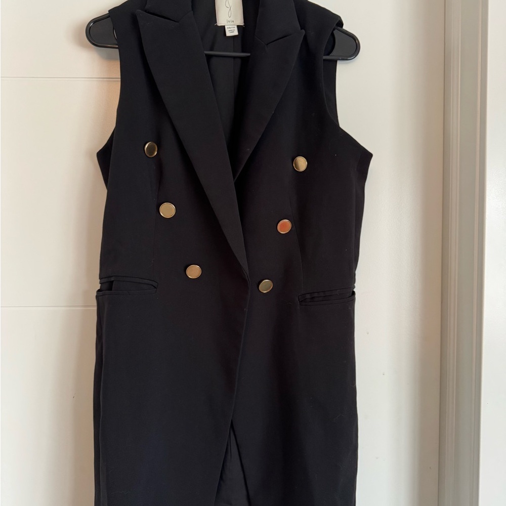 Joie Black Blazer with Gold Accents